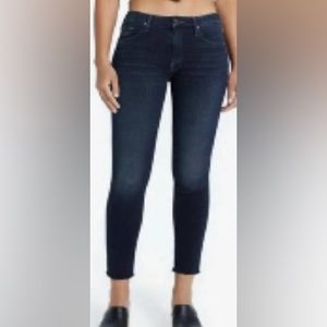 Mother “The Looker” Crop Skinny Jeans Coffee‎ Tea or Me Wash Size 26
